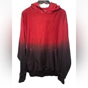 UNKNWN Miami Tie Dye Hoodie Size XL Red Black Miami Exclusive